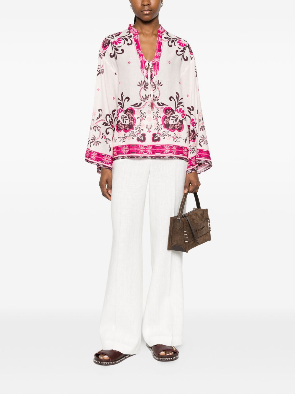 Via Masini 80 Trousers - WHITE | b258b8fe28a9054a4769620b0563faa4032a931f