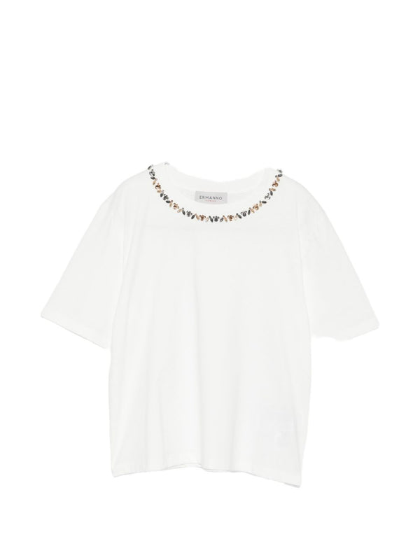 Embroidered Cotton T-Shirt