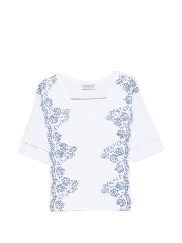 Embroidered Cotton T-Shirt