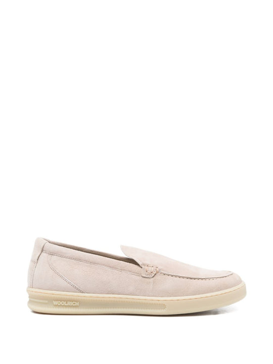 Double U Leather Slip-On