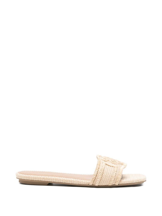 Rafia Flat Sandals