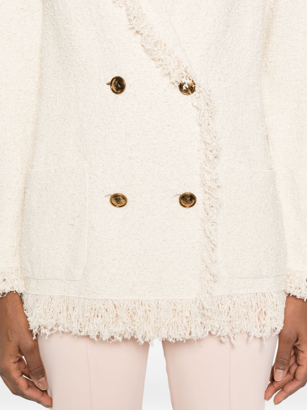 Elisabetta Franchi Jackets - WHITE | 419e13ae618fdc7b977de9f48e63c027a554977d