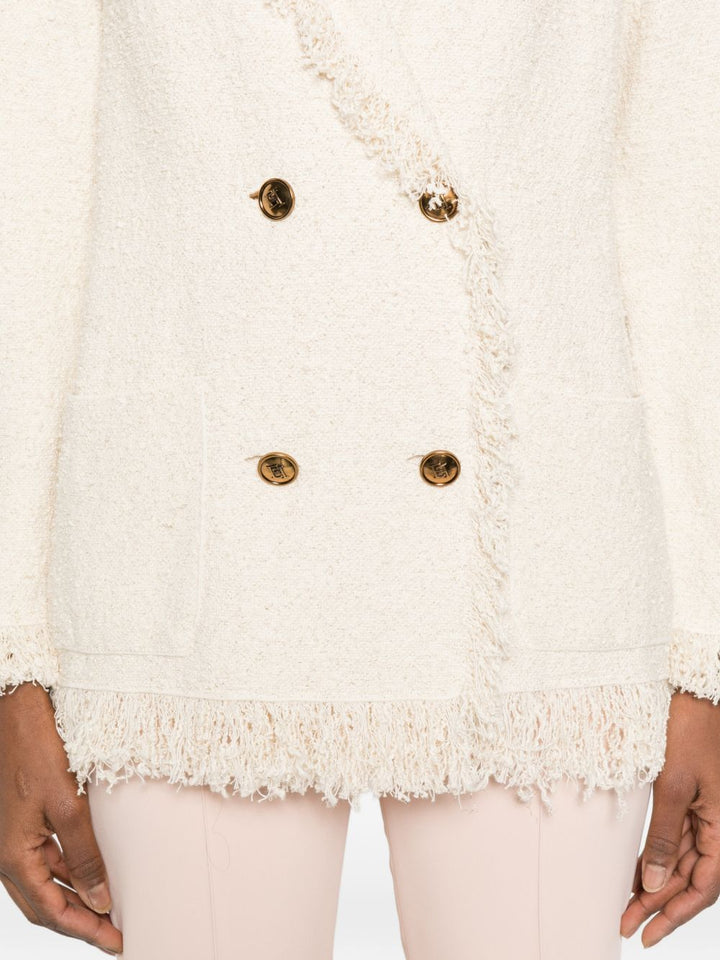 Elisabetta Franchi Jackets - WHITE | 419e13ae618fdc7b977de9f48e63c027a554977d