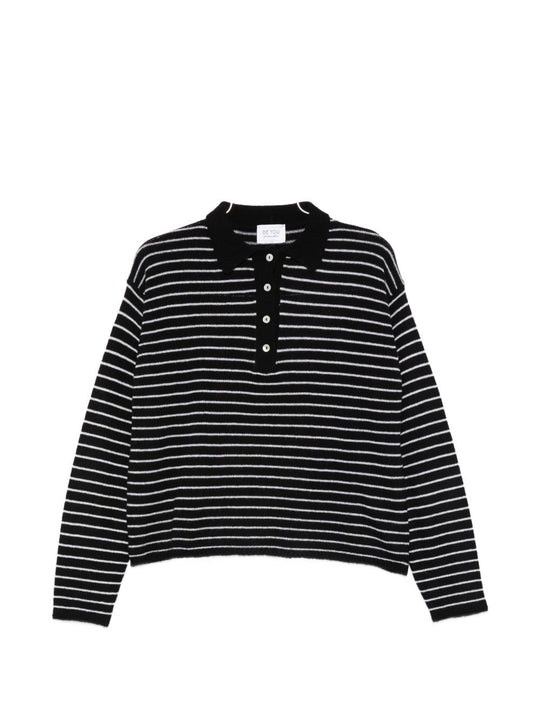 Cashmere Striped Polo Shirt