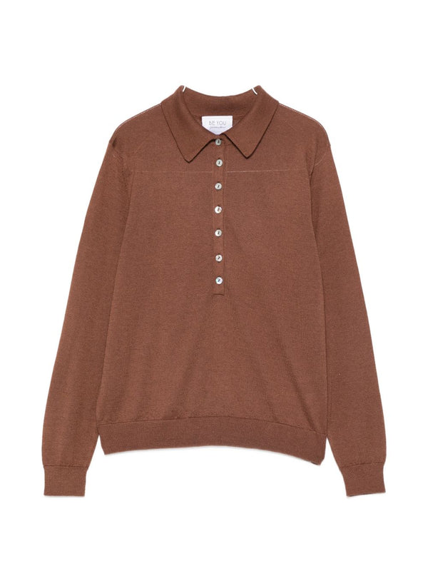 Cashmere And Silk Polo Sweater