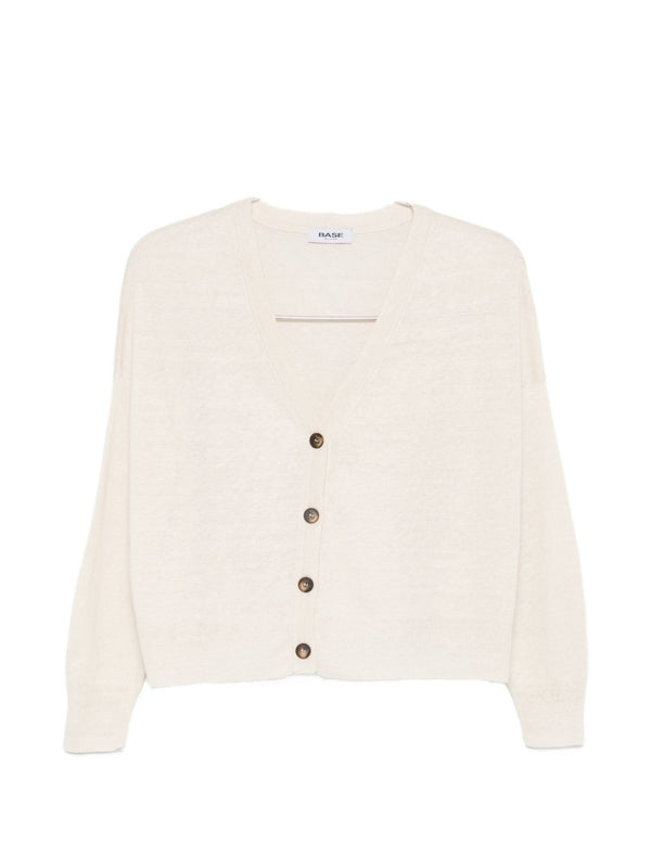 Linen And Cotton Blend Cardigan