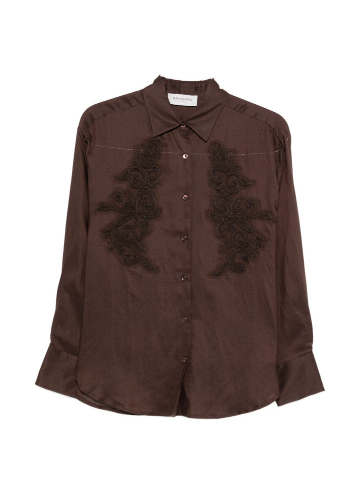 Ermanno Firenze Shirts - BROWN | b2e0333a057b8f017de735ed4229f77818369656