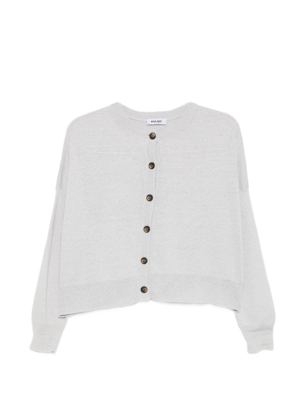 Linen And Cotton Blend Cardigan