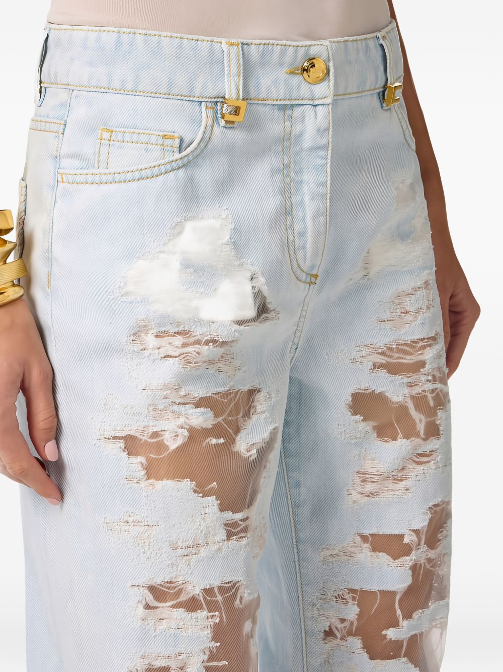 Elisabetta Franchi Jeans - Blue and green | a435c6d458aac03dbebc23fcffce1cf8e8556b58
