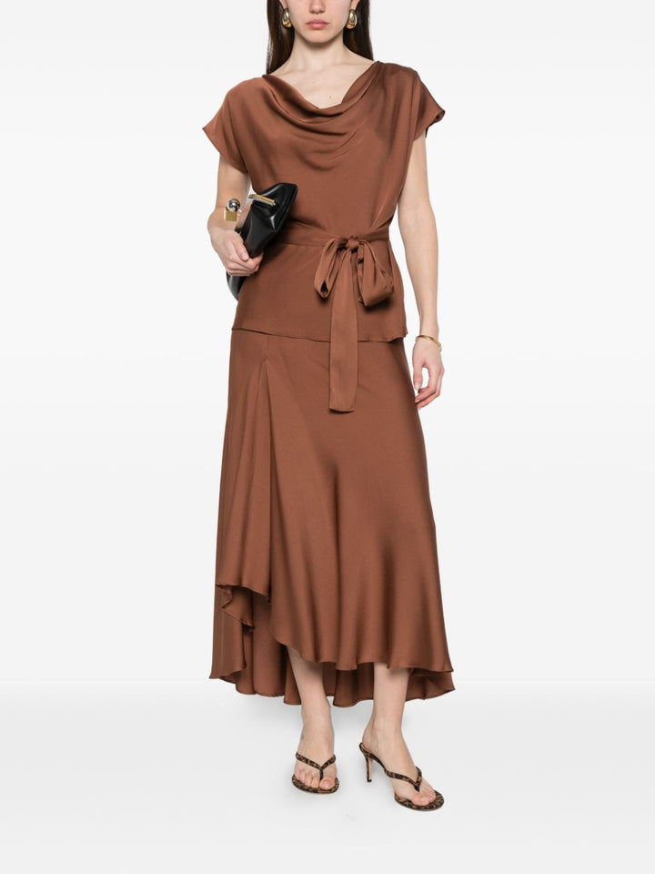 Silk95five Top - BROWN | 9a58dcd32227bbf1f76f772484ce7359b5e7a505