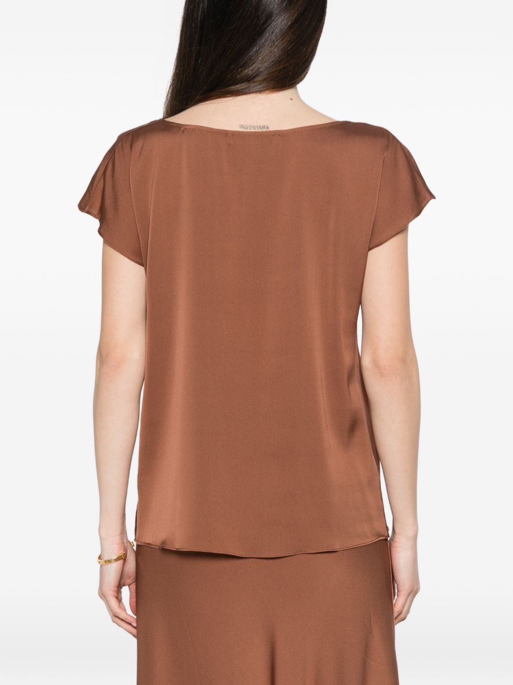 Silk95five Top - BROWN | 3c770f980873dbfd08606ed44c47ec0bd11708ef