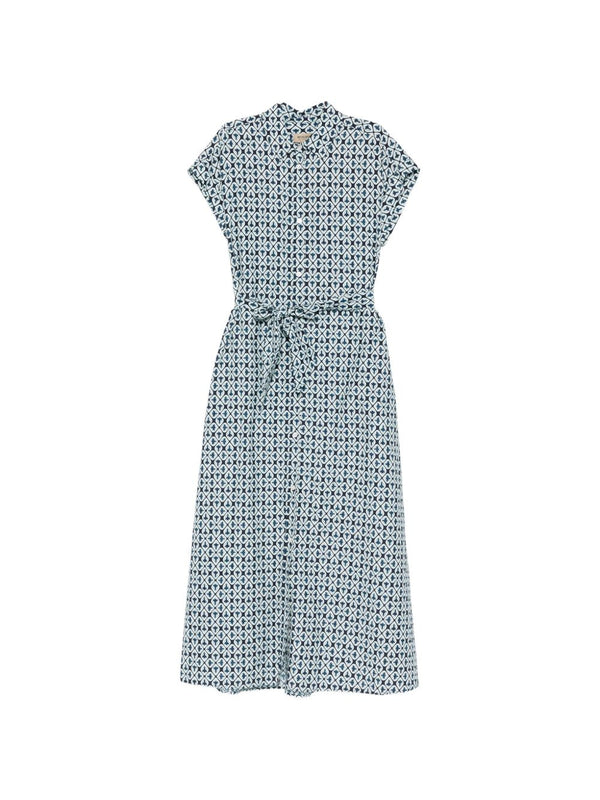 Cotton Blend Chemisier Dress
