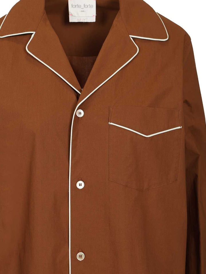 Forte Forte Shirts - Marroni | 4269ba0a71a5af744f106e65d2e79eb7977b776b