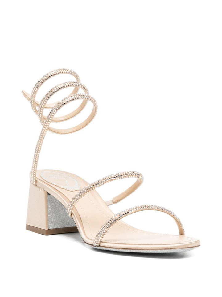 Rene' Caovilla Sandals - BEIGE | f3ac63bcdeb7f89382ec17ad2872967efaacc1f5