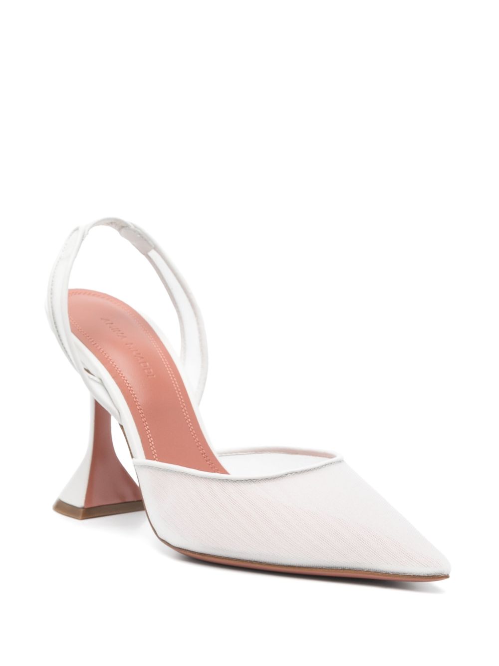 Amina Muaddi With Heel - WHITE | 1da5ce7d32d98df25faa9ee154f0be1c01b006c6