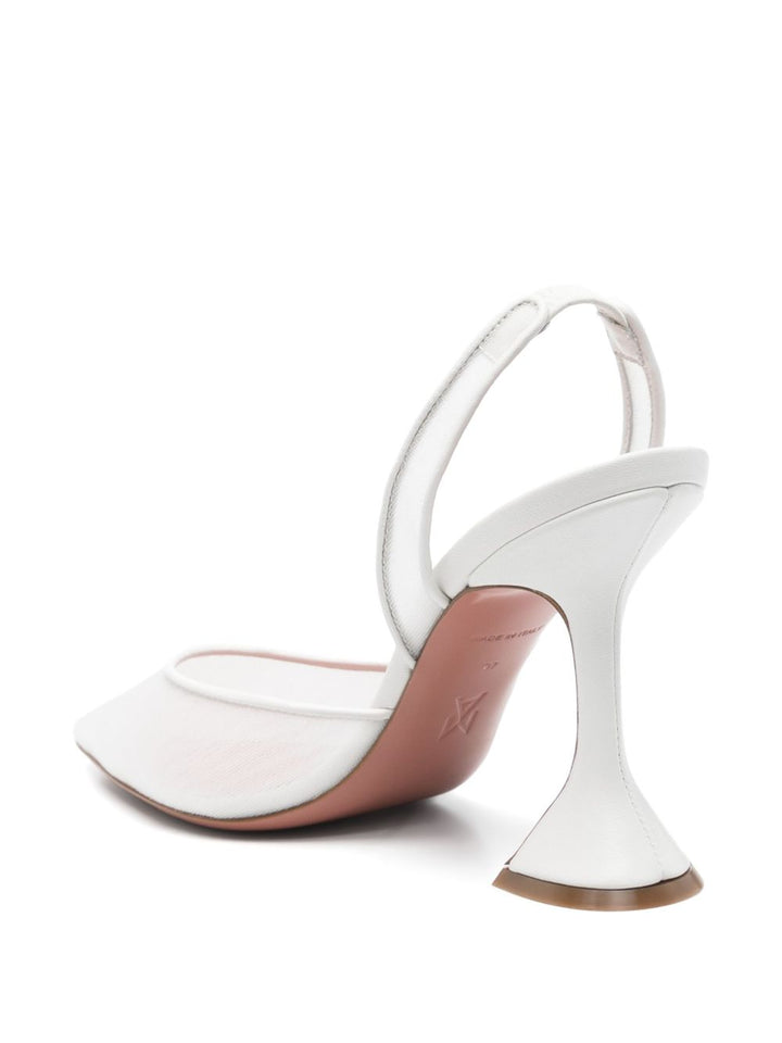Amina Muaddi With Heel - WHITE | da0cd7587df04043d9c1829809df8378b54dd0ce