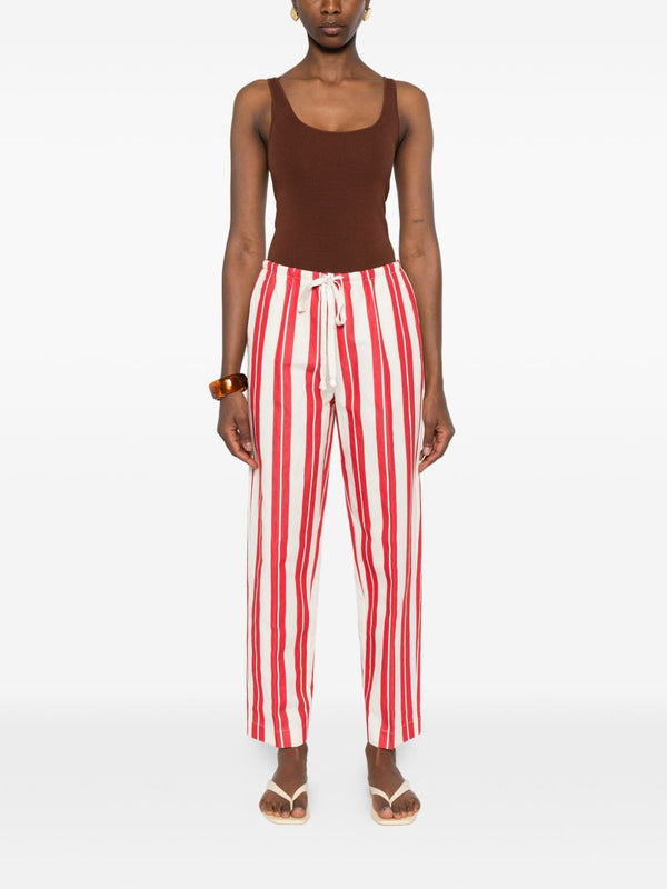 Pantalones de rayas con cordón