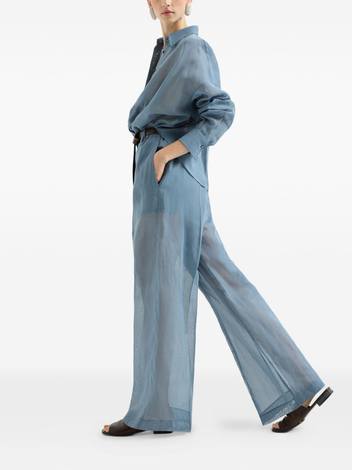 Brunello Cucinelli Trousers - Blue and green | 87cb89c0970d4afe5856c64479e2b75c8824229b