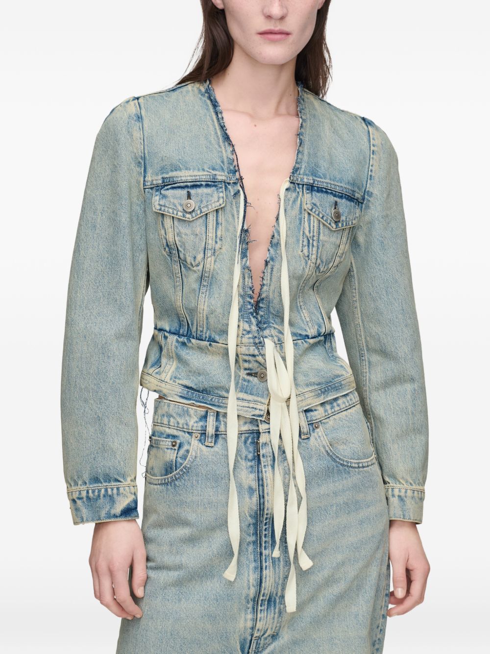 Maison Margiela Coats - Blu e verdi | c56979d08ee5044643ca13cc51d46532841fcd82