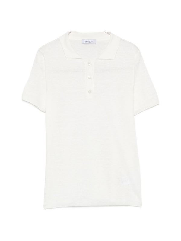 Linen And Cotton Blend Polo Shirt