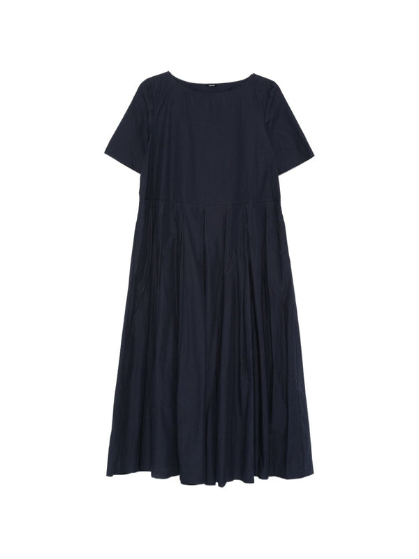 Cotton Pleated Midi Dress