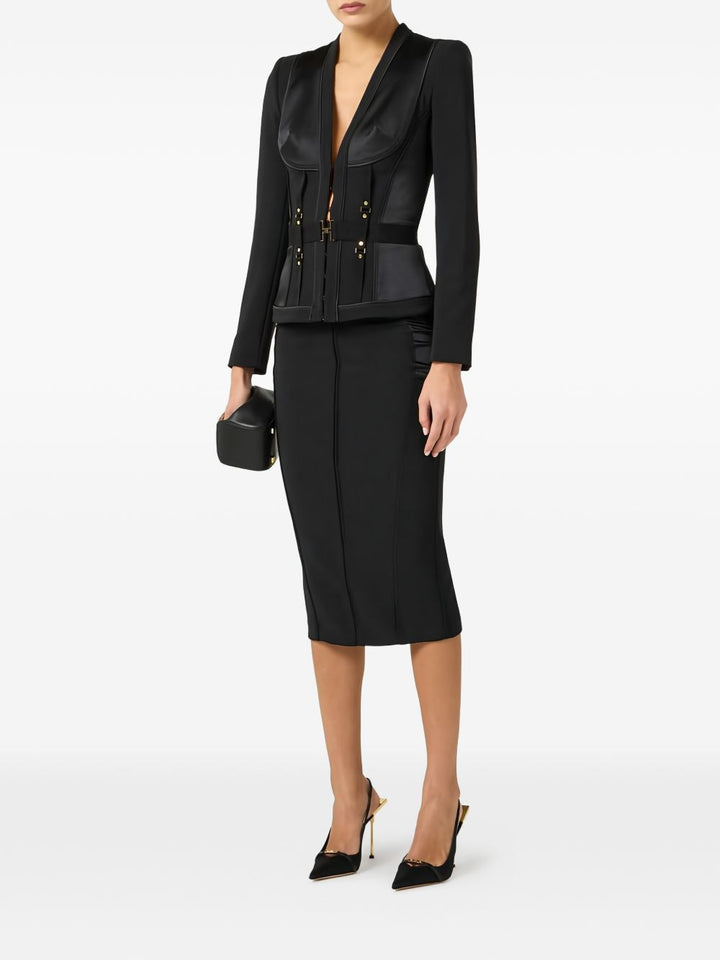 Elisabetta Franchi Jackets - BLACK | d0d426901d1fdc9ef208c6a8fb7da232a18f5fce