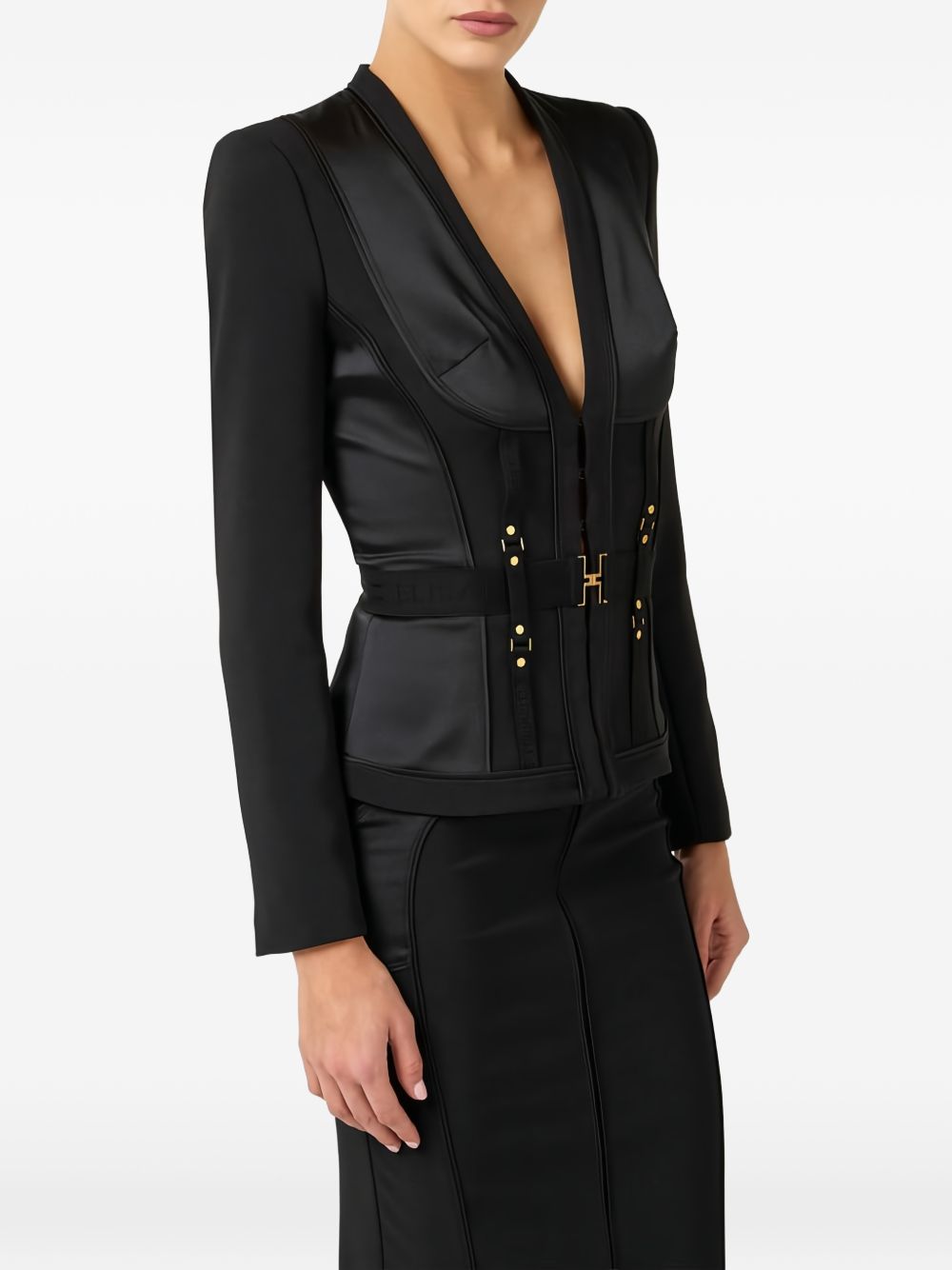 Elisabetta Franchi Jackets - BLACK | 2f84b70d5e389419d797bd92c599fc9d68adf860