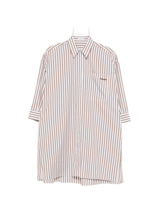 Striped Cotton And Silk Shirt