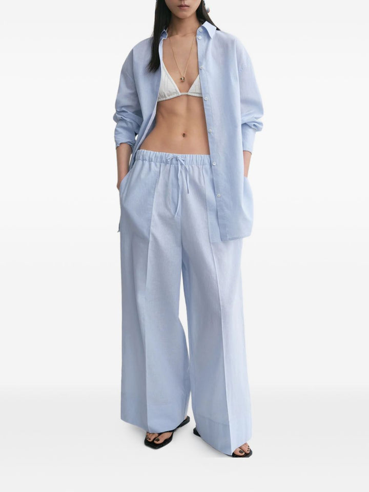 Toteme Main Trousers - Blu e verdi | 5d24877b7c29fc56e7e3e83547ab06525f47012d