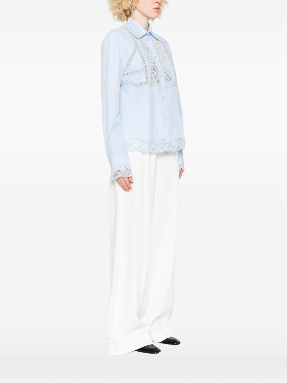 Ermanno Scervino Shirts - BLUE | 7f527104e0e03ba24eed12faf47d11662d386985