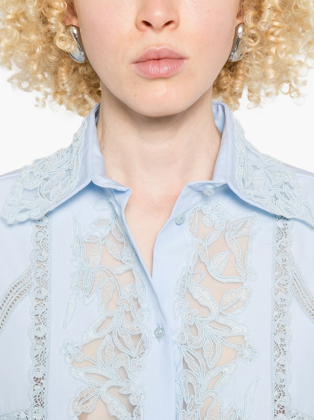 Ermanno Scervino Shirts - BLUE | a30116a44e72a1cf5445d91c8ca743b91fa95d00