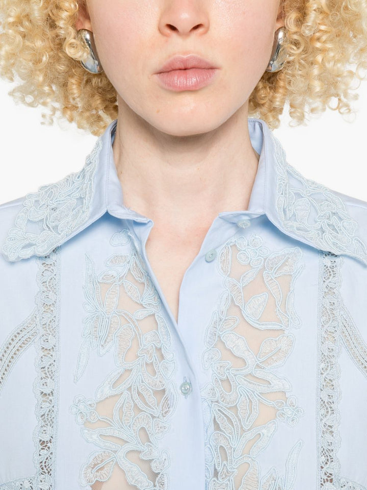 Ermanno Scervino Shirts - BLUE | a30116a44e72a1cf5445d91c8ca743b91fa95d00