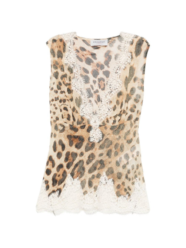 Lace-Detail Tank Top