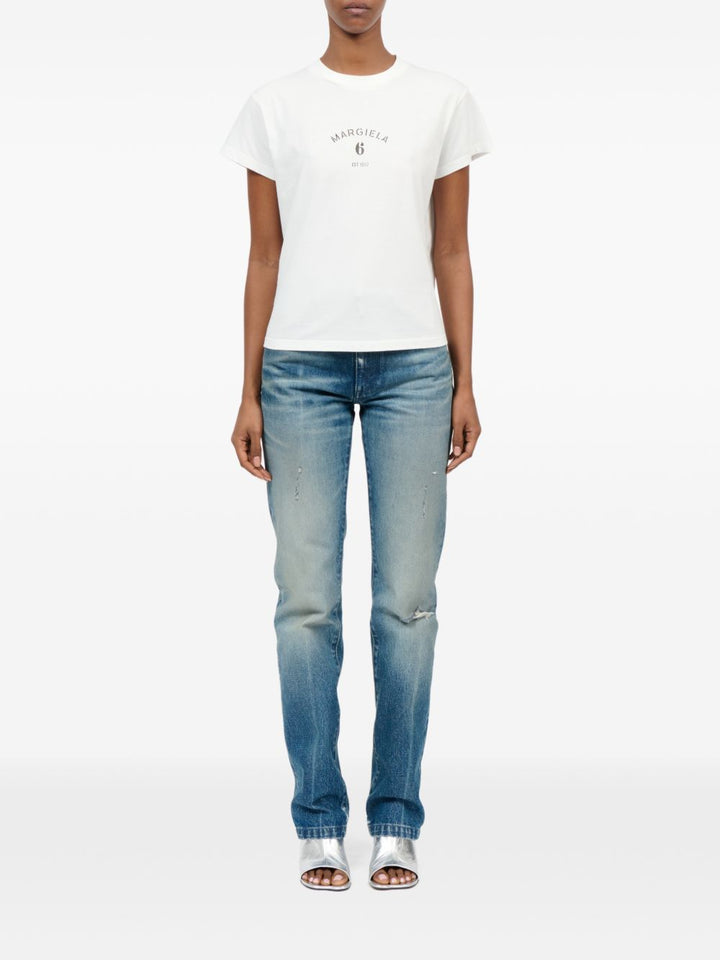 Mm6 Maison Margiela T-shirts and Polos - Chiari e Naturali | fd676a3aa19626cbbf681837ebddcbd611d06942