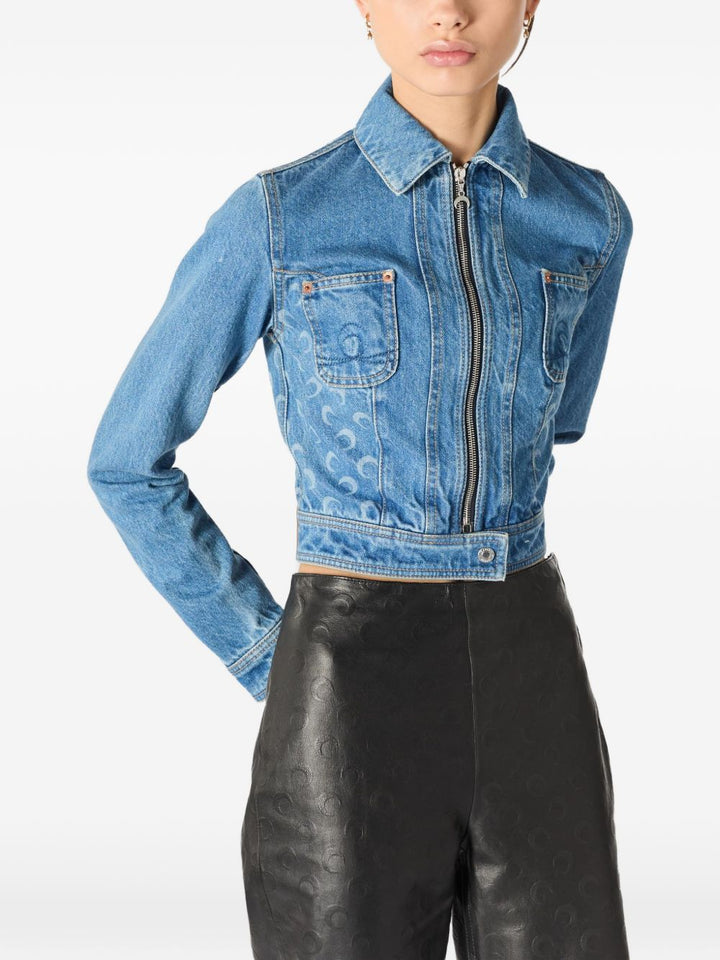 Marine Serre Coats - Blu e verdi | b1a18ee8c71da516f3a79b6227f4ae75ce626aed