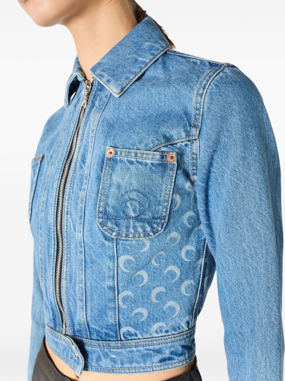 Marine Serre Coats - Blu e verdi | 052f4acd81b6f0e401b7b16c62d4ce727bef7bd8