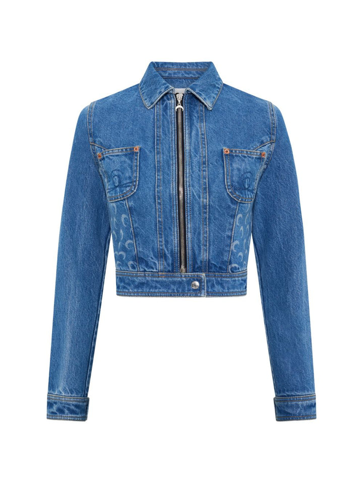 Marine Serre Coats - Blu e verdi | 68d0c0709e1ce7397257e9a2f587de19611ed99a