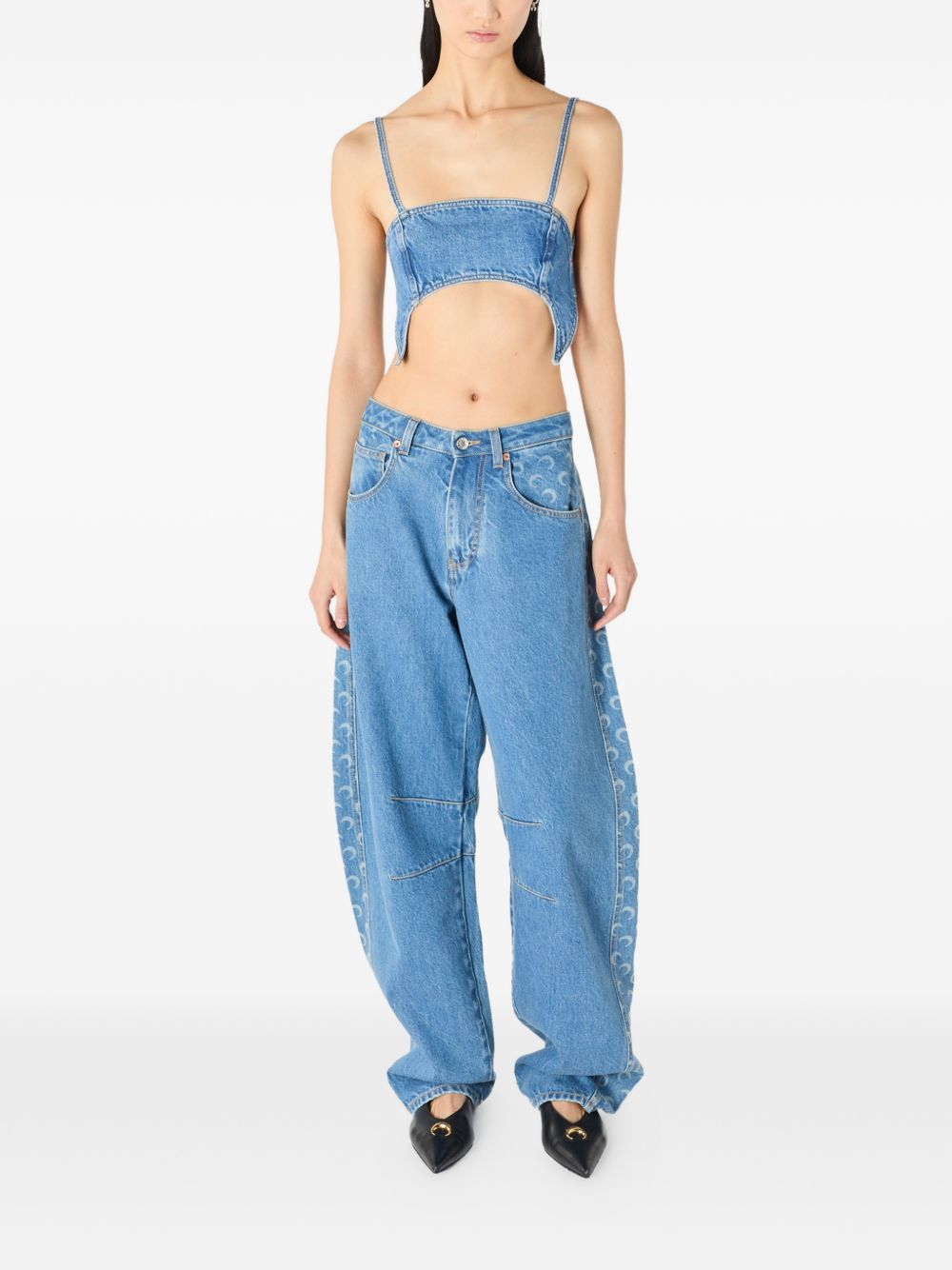 Marine Serre Top - Blu e verdi | 35e93002fb133b31155aed3fd268e7f63140b511
