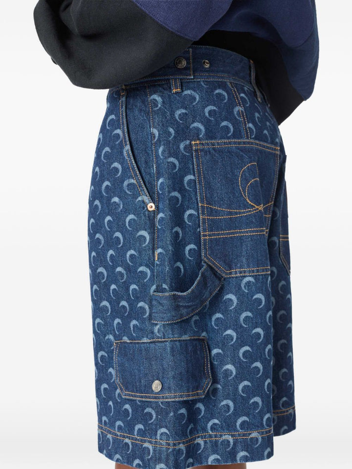 Marine Serre Shorts - BLUE | b03e44847ac222250f9b775a8fddf21f2e535ff0