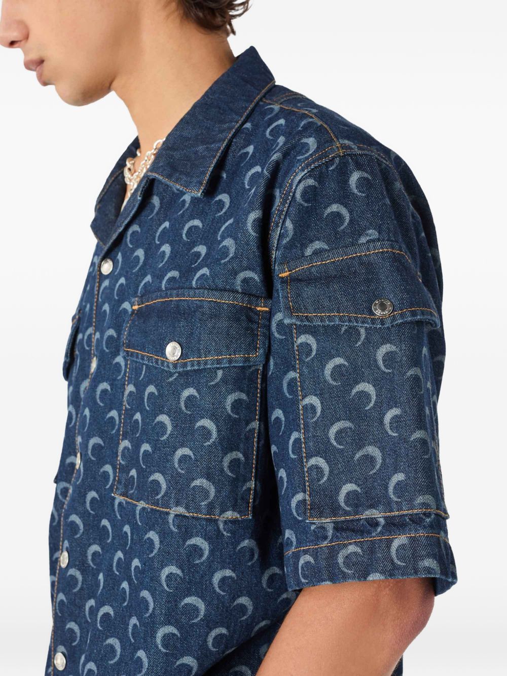 Marine Serre Shirts - BLUE | baa0343d67d22d359c41ba8c0cdceec595f56135
