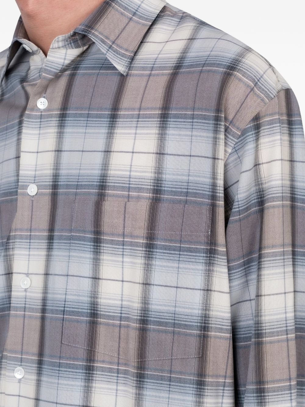 Auralee Shirts - Blu e verdi | 5d2554e69062183eeaa46ec08083c2dd1d0be57d