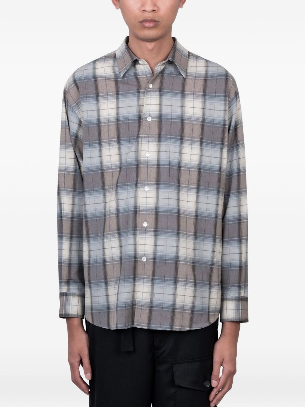 Auralee Shirts - Blu e verdi | 32a87f32fd2985a6fb0ff7dc00bd81ab1befd9cc