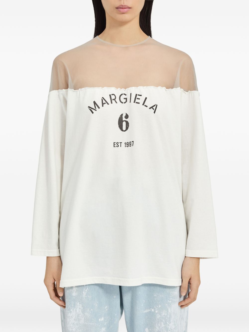 Mm6 Maison Margiela T-shirts and Polos - Chiari e Naturali | 15d9cf7504c8caa2119a7e2b03f4a559c748a533