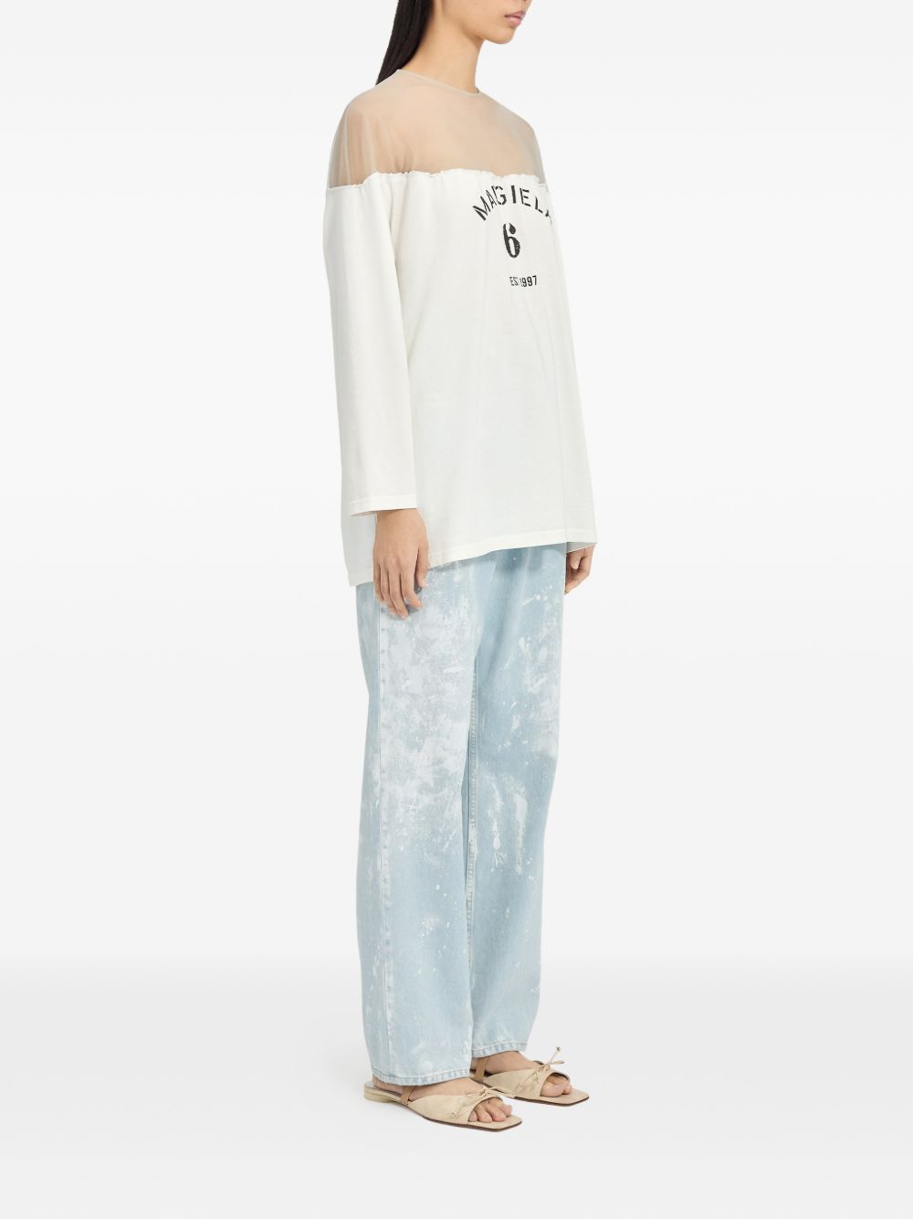 Mm6 Maison Margiela T-shirts and Polos - Chiari e Naturali | ee81a300ec3488b03567806146d7ca8f930492f6