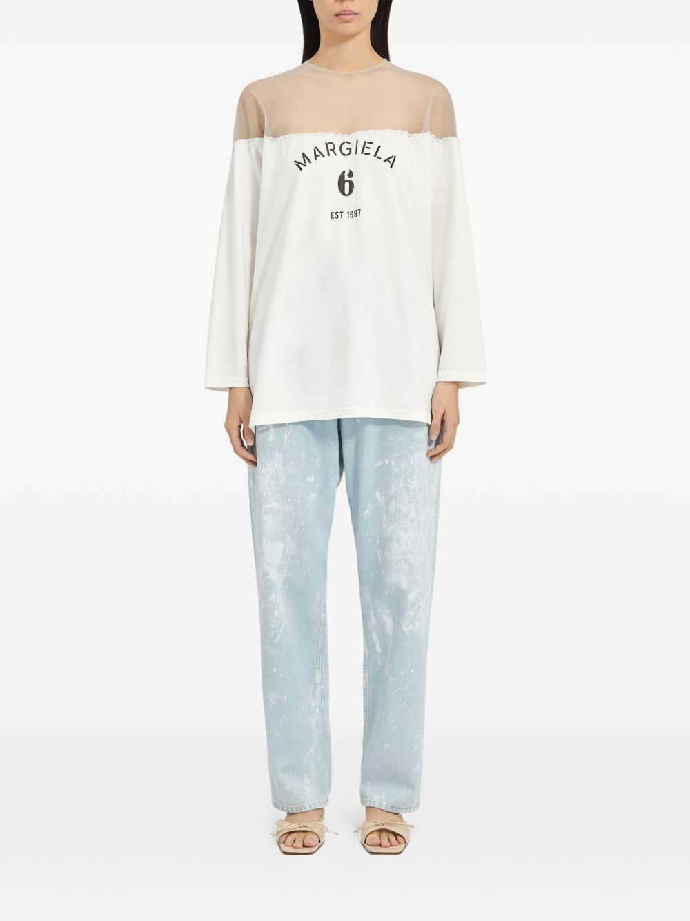 Mm6 Maison Margiela T-shirts and Polos - Chiari e Naturali | ae30af338564b82bbf40a2682a825021ddc54c9e