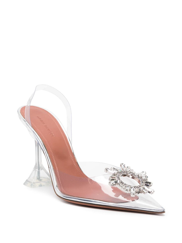 Amina Muaddi With Heel - WHITE | 2fd30f53e3a68fcb0397b5c5a169ede2eb7b8f7f