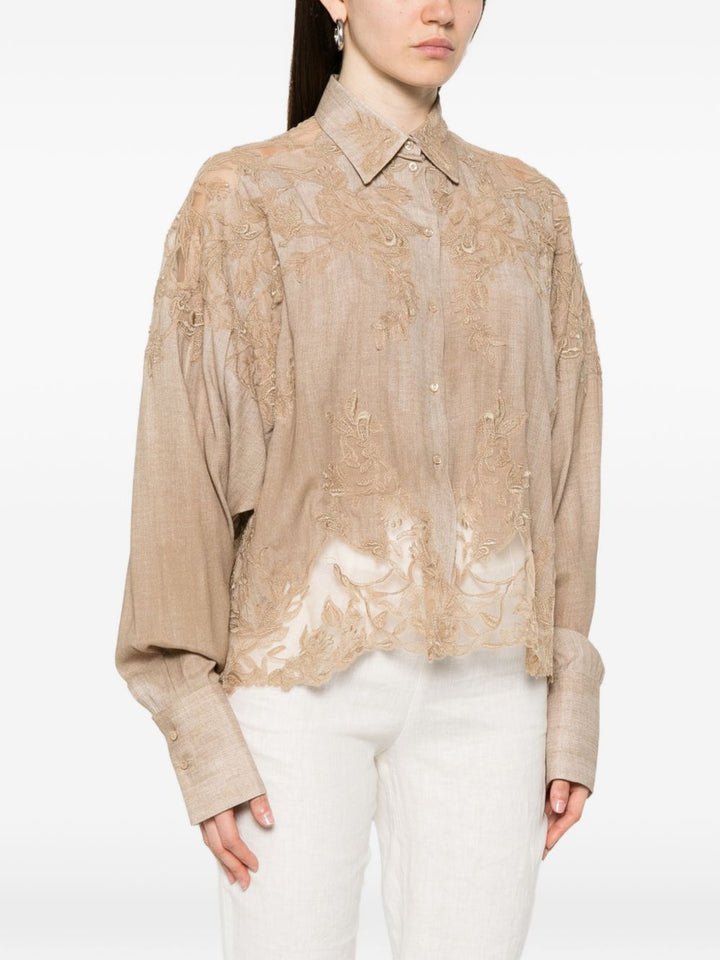 Ermanno Scervino Shirts - BROWN | 40fbc51d929b8e84d170773d79ea6ff9416e9149