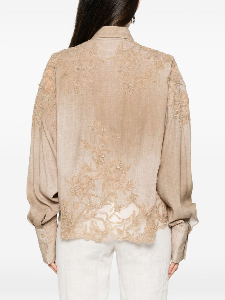 Ermanno Scervino Shirts - BROWN | 5fd0bb5b84125b23120dbe27a41ef71a6998419d