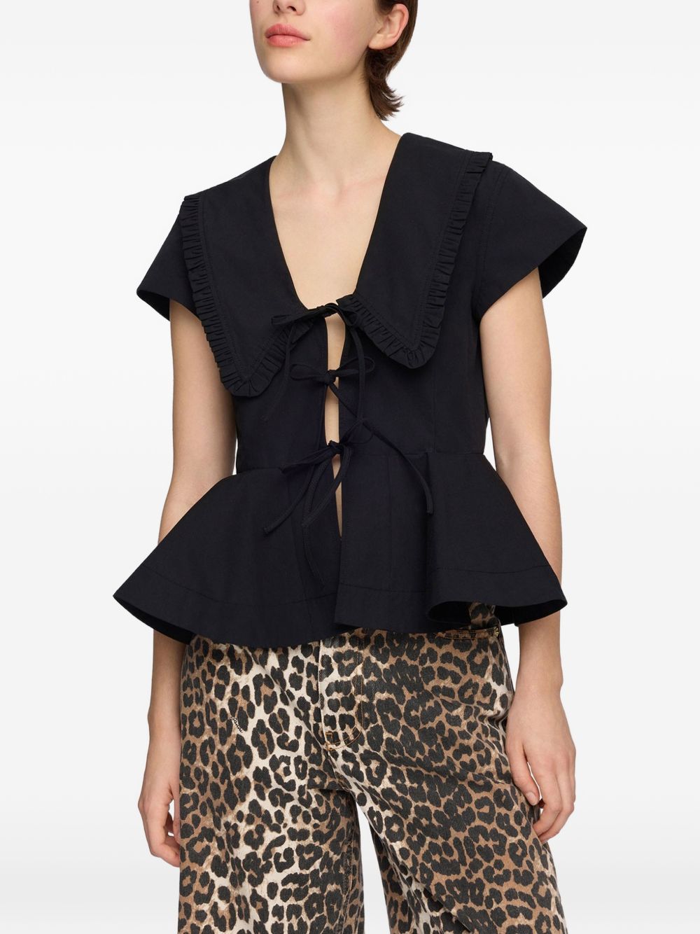 Ganni Top - BLACK | 8ac9fbfaf2004043214af3778241517c2011e920