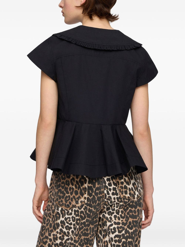 Ganni Top - BLACK | ff10142f028aef15a11a710d4b2637a38c78b8a2